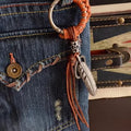 PU Leather Tassel Keychain – Fashion Bag Charm for Keys, Handbags & Backpacks