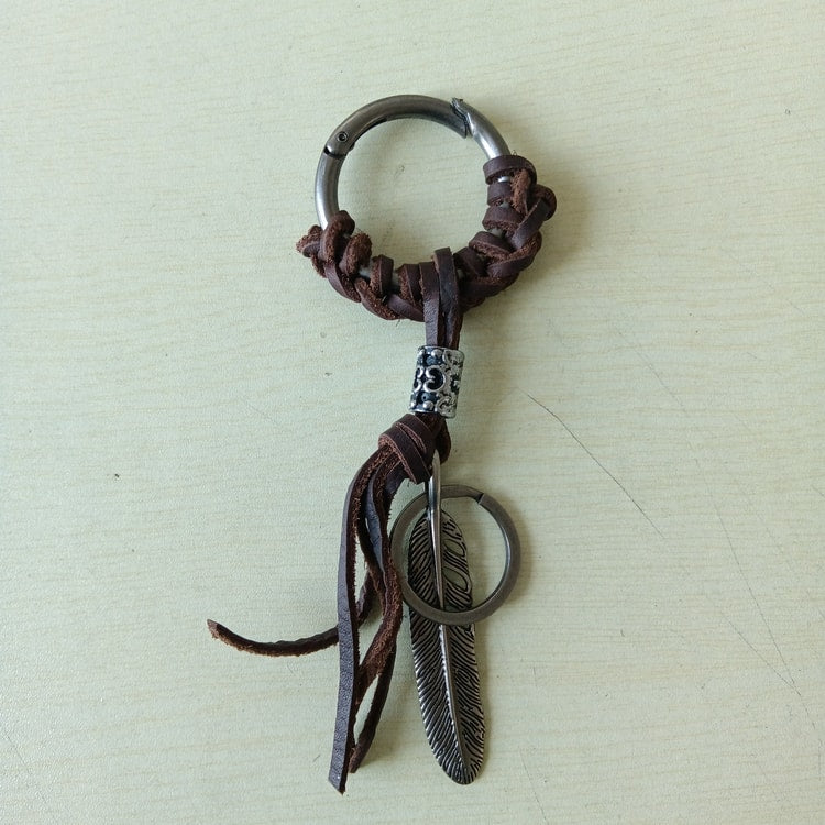 PU Leather Tassel Keychain – Fashion Bag Charm for Keys, Handbags & Backpacks