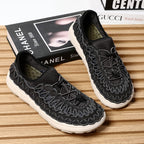 Men's Hand-Woven Summer Sandals – Casual Breathable Outdoor Slip-On Shoes