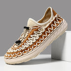 Men's Hand-Woven Summer Sandals – Casual Breathable Outdoor Slip-On Shoes
