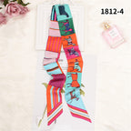 Women's Small Skinny Fashion Scarf – Head Scarf, Neck Tie & Bag Accessory