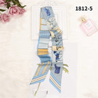 Women's Small Skinny Fashion Scarf – Head Scarf, Neck Tie & Bag Accessory