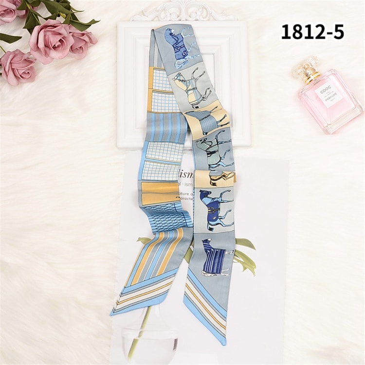 Women's Small Skinny Fashion Scarf – Head Scarf, Neck Tie & Bag Accessory