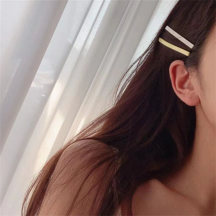 3-Piece Acetate Geometric Hair Barrettes – Oblong Hair Clips & Side Hair Pins