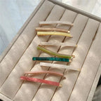 3-Piece Acetate Geometric Hair Barrettes – Oblong Hair Clips & Side Hair Pins