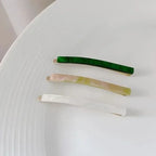 3-Piece Acetate Geometric Hair Barrettes – Oblong Hair Clips & Side Hair Pins