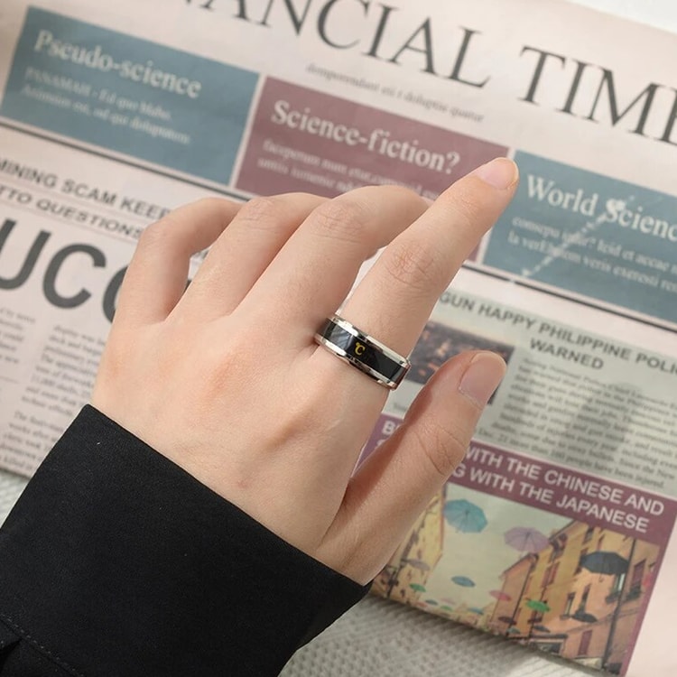 Unisex Body Temperature Monitor Sensor Ring