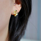 Geometric Flower Stud Earrings for Women – Fashion Floral Jewelry