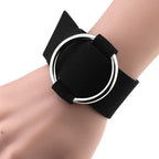 2-Piece Velvet Bracelet Set with Metal Charm Wristband – Women's Fashion Jewelry (Random Color)