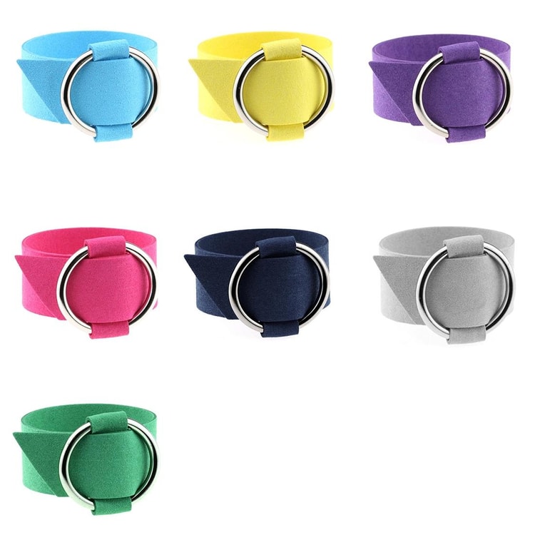 2-Piece Velvet Bracelet Set with Metal Charm Wristband – Women's Fashion Jewelry (Random Color)