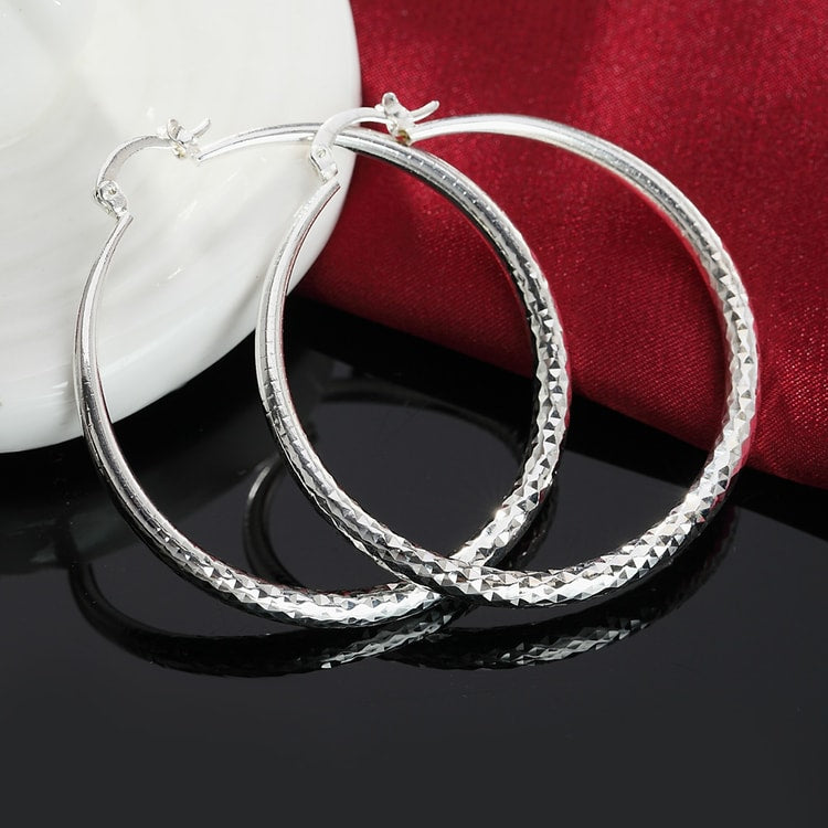 Women's Circle Hoop Earrings – Sterling Silver Fashion Jewelry