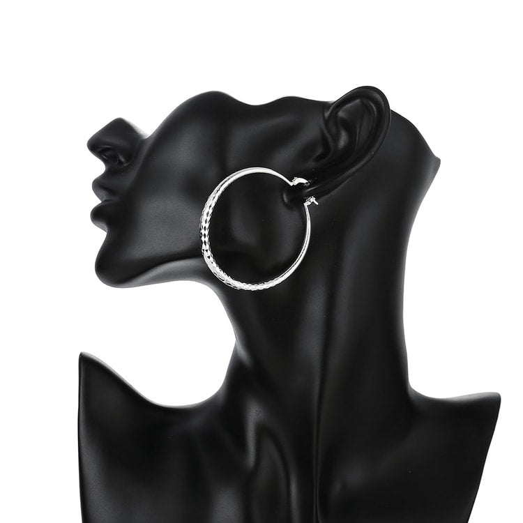 Women's Circle Hoop Earrings – Sterling Silver Fashion Jewelry