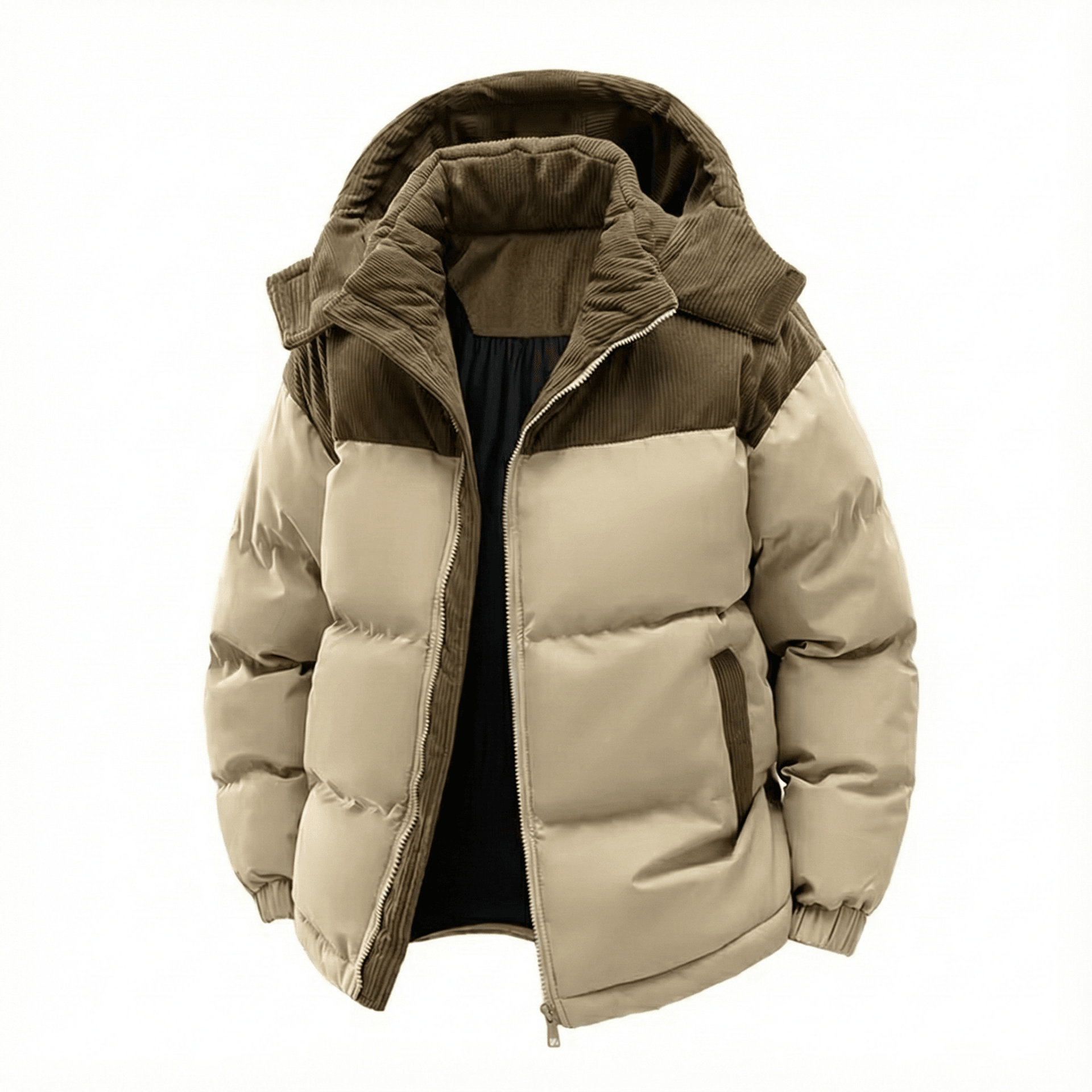 Men's Hooded Windbreaker Jacket – Casual Autumn & Winter Parka with Removable Hood