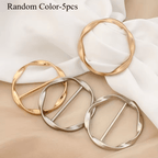 Adjustable Shirt Ring & Scarf Buckle Set (5-Pack) – Multipurpose Clothing Styling Accessories