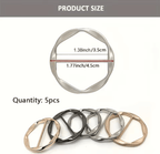 Adjustable Shirt Ring & Scarf Buckle Set (5-Pack) – Multipurpose Clothing Styling Accessories